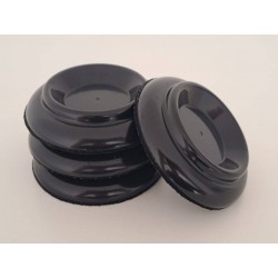 Upright piano castor caps (black plastic)