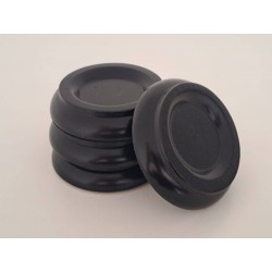 Grand piano castor caps (solid black wood)